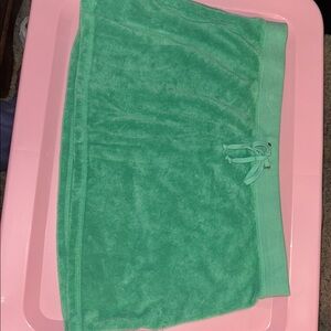 Juicy Couture Teal Terry mini Skirt large Y2K vintage